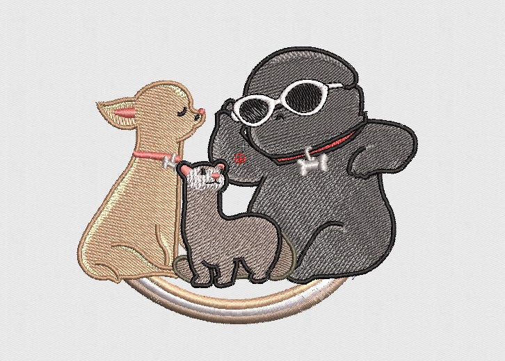 Dog Embroidery Design