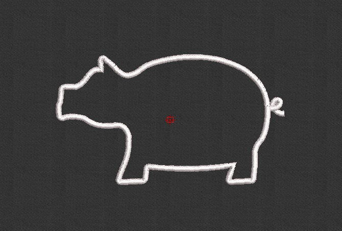 Pig Embroidery Design