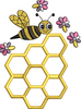 Honey Bee Embroidery Design
