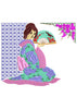 Geisha Embroidery Design