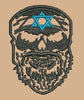 Hexagram Bearded Skull Icon Embroidery Design