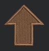 Brown Upward Arrow Embroidery Design