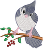 Sparrow Embroidery Design