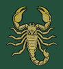 Golden Crab Embroidery Design