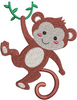 Monkey Baby Embroidery Design