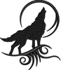 Wolf Embroidery Design