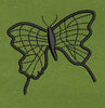 Butterfly Black Web Embroidery Design