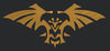Symmetrical Winged Heraldry Embroidery Design