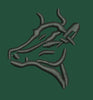 Abstract Cow Head Outline Embroidery Design