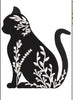 Cat With Flower Embroidery Design