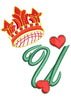Crown Love Embroidery Design