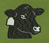Cow Head Black Embroidery Design