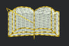 Open Book Embroidery Design