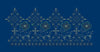 Diamond Lattice and Daisy Border Embroidery Design