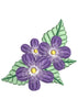 Blue Flower Embroidery Design