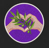 Olive Branch Heart Purple & Green Embroidery Design