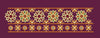Floral Jacquard Border Orange Flowers Embroidery Design