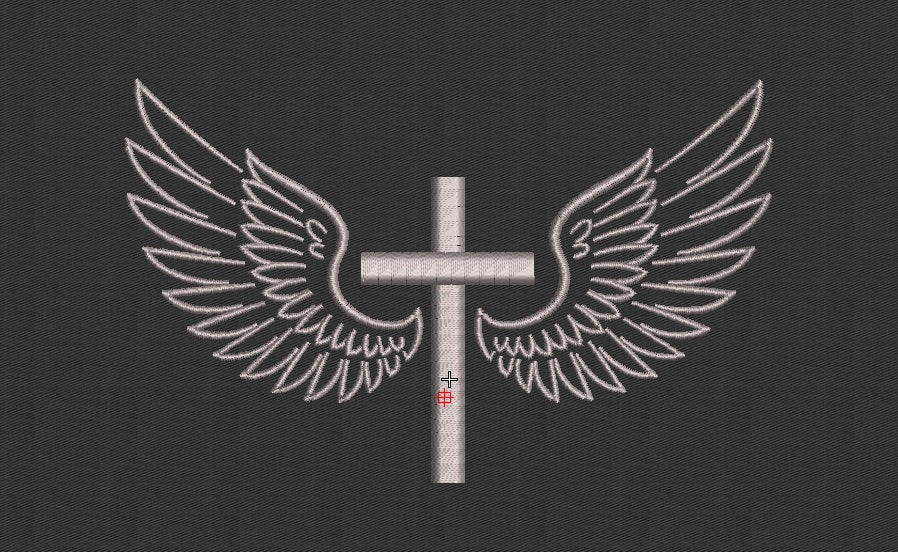 Wing Embroidery Design