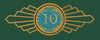 Golden Art Deco Ten Emblem Embroidery Design