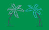Twin Palm Trees Outline Embroidery Design