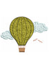 Fire Balloon Embroidery Design