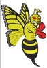 Bee Embroidery Design