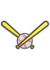 Bat Ball Embroidery Design