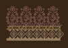 Floral Jacquard Border Purple Flowers Above The Lines Embroidery Design