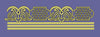 Geometric Lattice Gold Border Embroidery Design