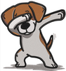 Dog Logo Embroidery Design