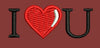Heart Sentiment Text Motif Embroidery Design