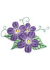 Blue Flower Embroidery Design