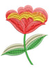 Red Flower Embroidery Design