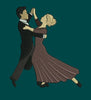 Dancing Couple Embroidery Design