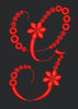 Floral Red Colour Embroidery Design