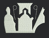 House Silhouette Embroidery Design