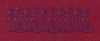 Purple Flower And Red Background Floral Border Embroidery Design