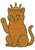 King Cat Embroidery Design