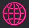 Purple Globe Embroidery Design