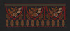 Swag Floral Leaf Border Black, Red & Orange Embroidery Design