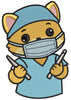 Doctor Cartoon Embroidery Design