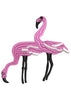 Pink Flamingo Pair Embroidery Design