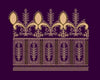 Purple Baroque Style Floral Panel Border Embroidery Design