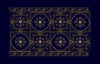 Mughal Medallion Tile Navy & Gold Embroidery Design
