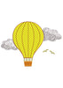 Fire Balloon Embroidery Design
