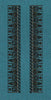 Vertical Buta Side Border Teal & Black Embroidery Design