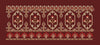 Maroon Mughal Arch Floral Panel Border Maroon & Antique Gold Embroidery Design