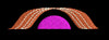Semicircular Sunset Arch Embroidery Design