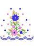 Flower Curve Embroidery Design