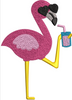 Flamingo Embroidery Design